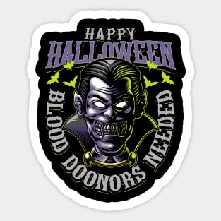 Halloween - Dracula Illustration Sticker
